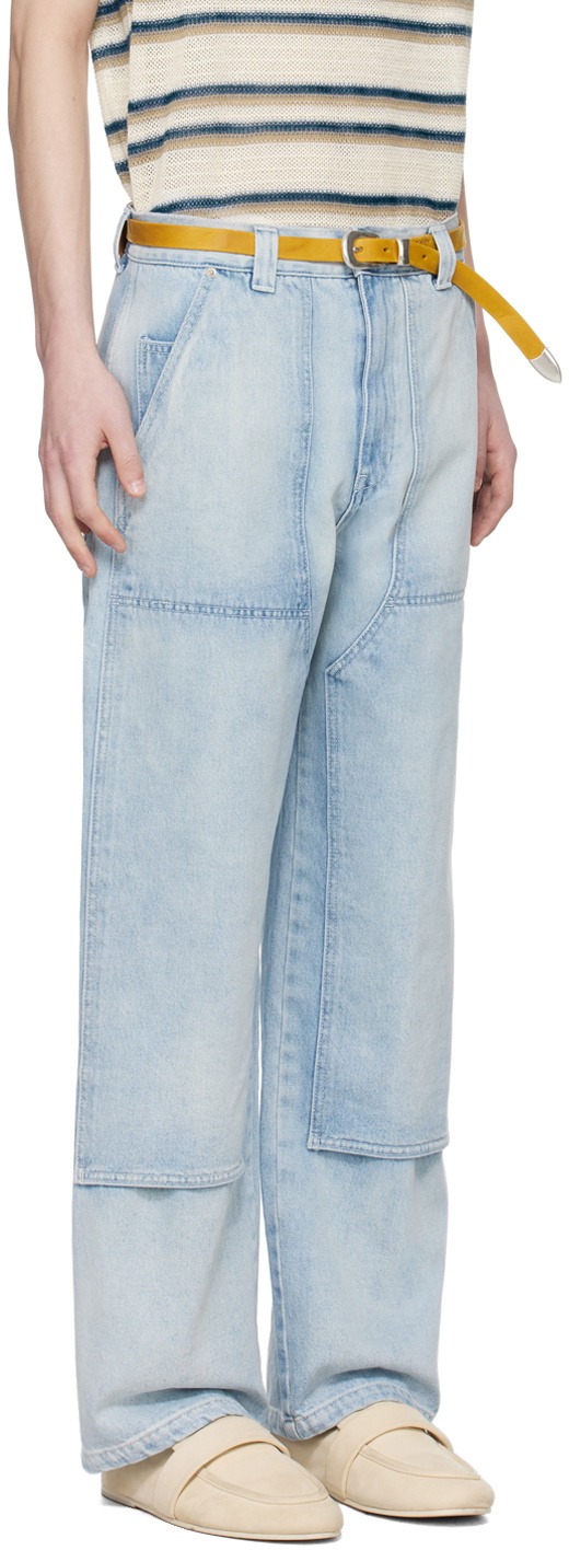 AFTER PRAY Blue Wide Jeans