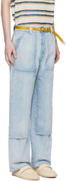 AFTER PRAY Blue Wide Jeans
