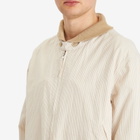 Engineered Garments Men's LL Jacket in Beige Seersucker Stripe