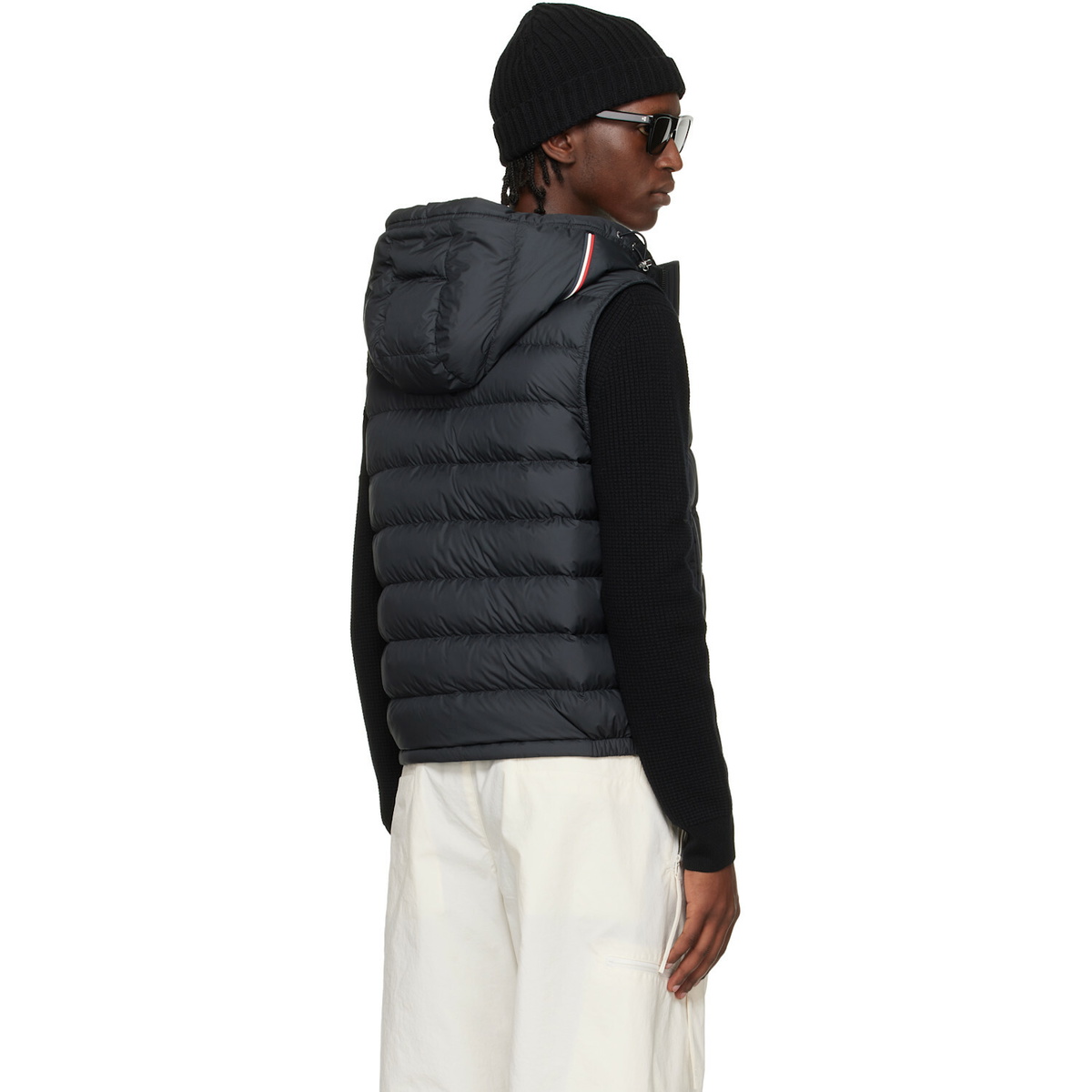 Moncler Black Marseillan Hooded Down Vest
