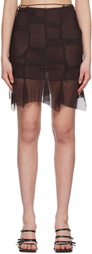 nastyamasha SSENSE Exclusive Brown Miniskirt