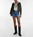 Etro - Leather biker jacket