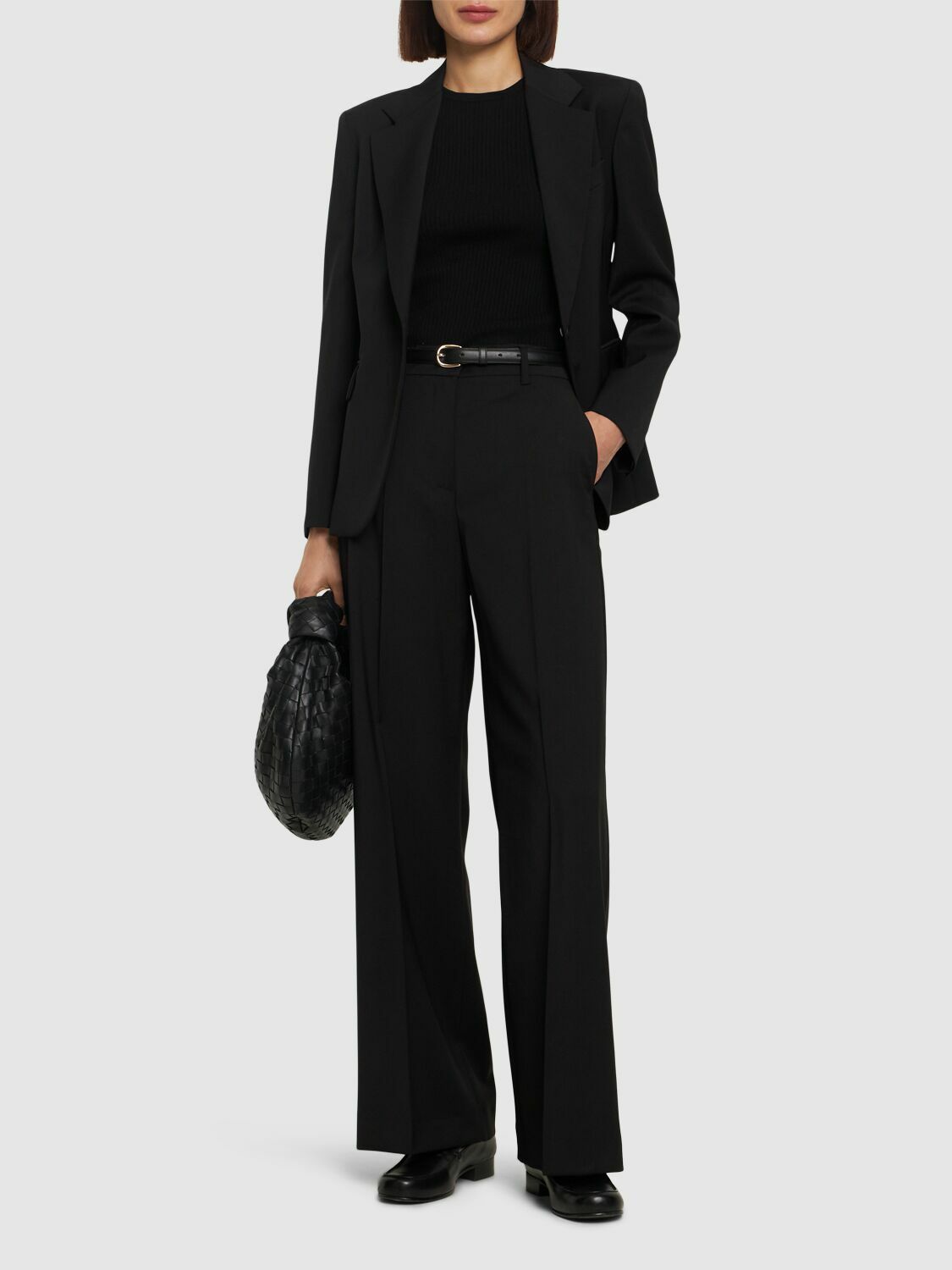 WEEKEND MAX MARA Visivo Stretch Wool Wide Pants Weekend Max Mara