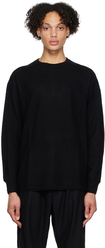 Photo: Y-3 Black Embossed Sweater