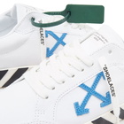 Off-White Men's Low Vulcanised Canvas Sneakers in White/Blue