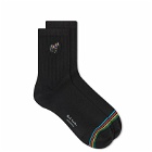 Paul Smith Men's Zebra Sports Socks in Black 