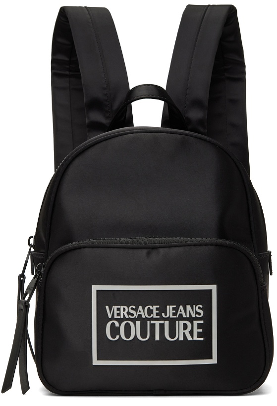 Photo: Versace Jeans Couture Black Gummy Logo Backpack