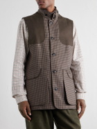Purdey - Houndstooth Wool and Cashmere-Blend Tweed Gilet - Brown