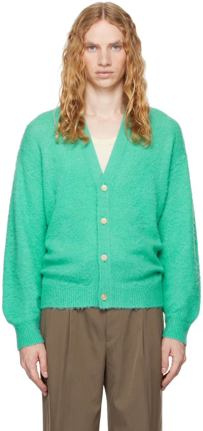 トップス AURALEE WOOL CASHMERE SILK KNIT CARDIGAN Cashmere, wool, and silk cardigan in green - Auralee | Mytheresa