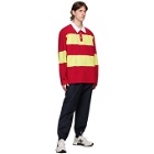 Camiel Fortgens Red and Yellow Striped Long Sleeve Polo