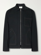 Folk - Cotton-Twill Zip-Up Overshirt - Black