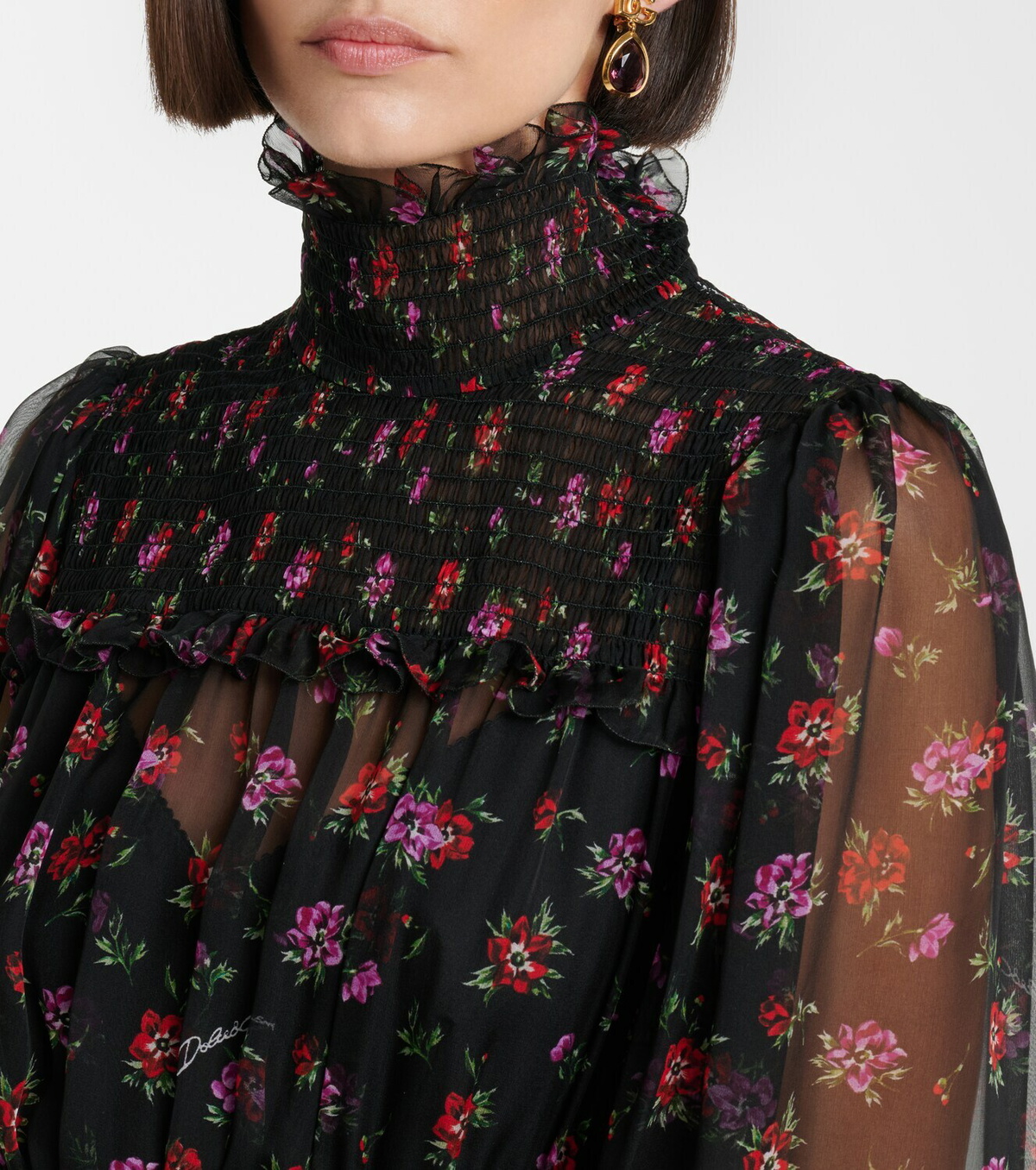 Dolce&Gabbana Floral silk chiffon maxi dress