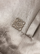 LOEWE - Logo-Embroidered Satin-Twill Jacket - Gray