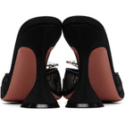 Amina Muaddi Black Rosie Lace Slipper 95 Heeled Sandals
