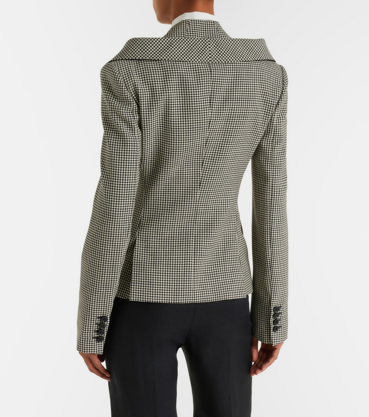 McQueen Gingham layered blazer