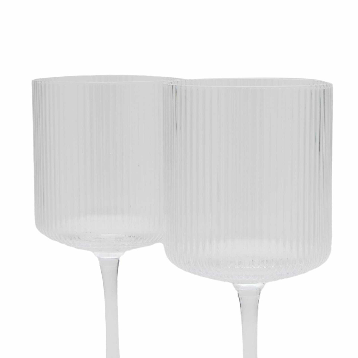 ferm LIVING Ripple Red Wine Glasses - Set of 2 in Clear 