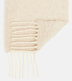Loewe Anagram striped wool scarf