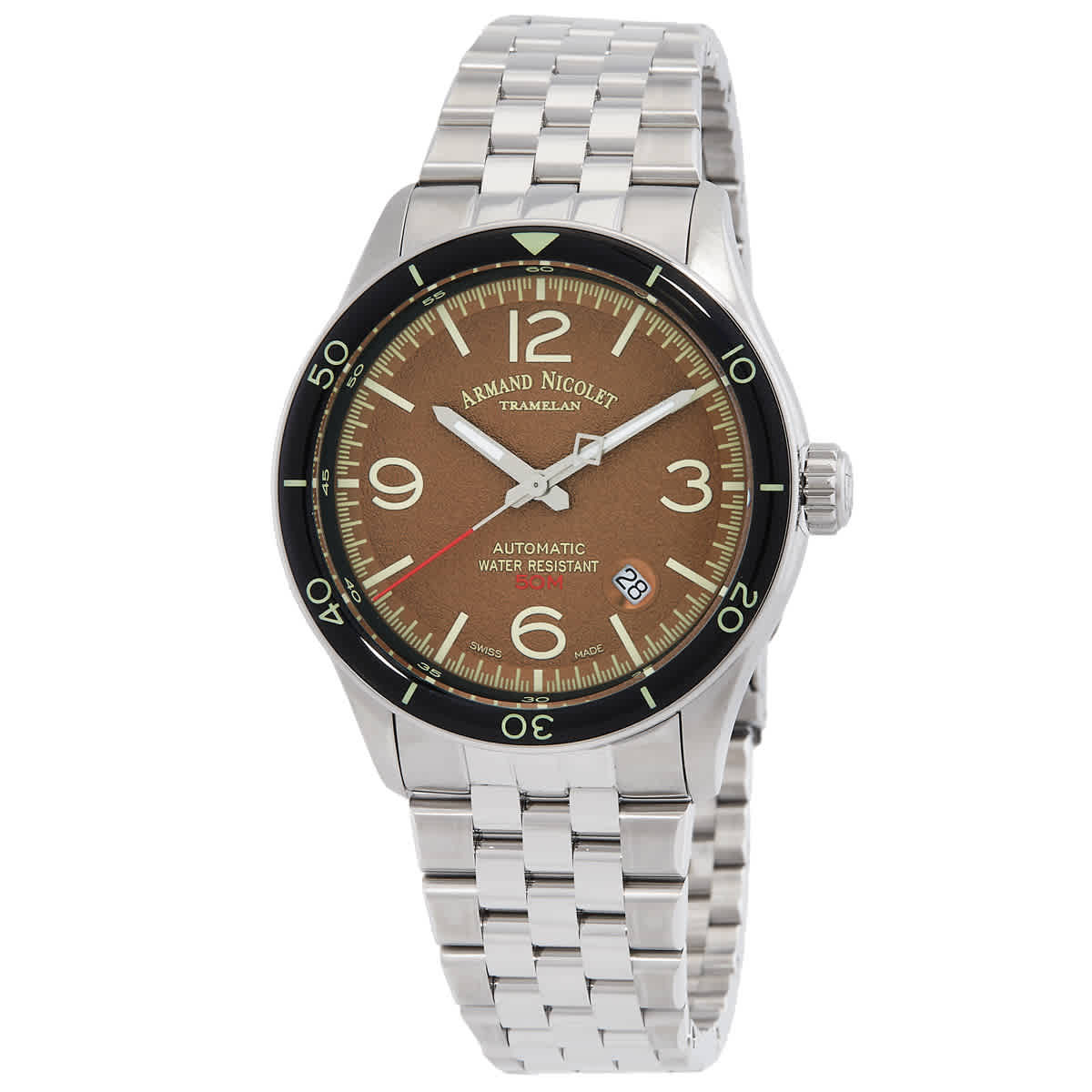 Armand Nicolet M2H Automatic Brown Dial Mens Watch A740HNA-MR-BMA22740A
