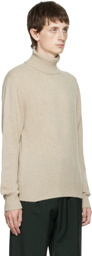 AMI Paris Beige Ami de Cœur Turtleneck