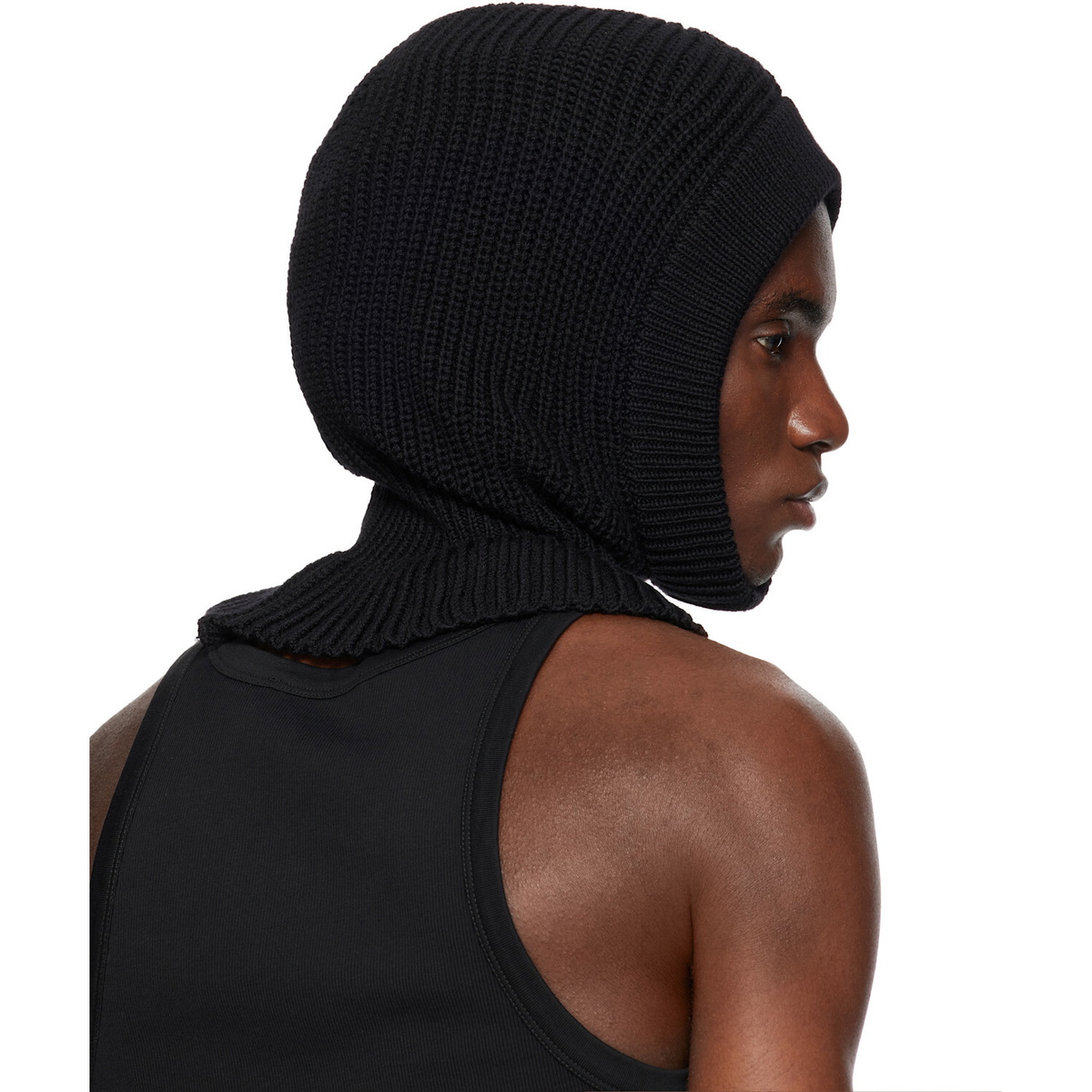 LEMAIRE Black Worsted Wool Balaclava