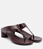Bottega Veneta Livia Intrecciato leather thong sandals