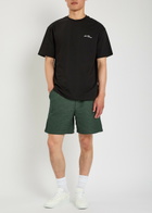 Les Deux Logo-embroidered Cotton T-shirt Black
