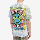 Market Men's Smiley Peace And Harmony World T-Shirt in Tie-Dye Blue