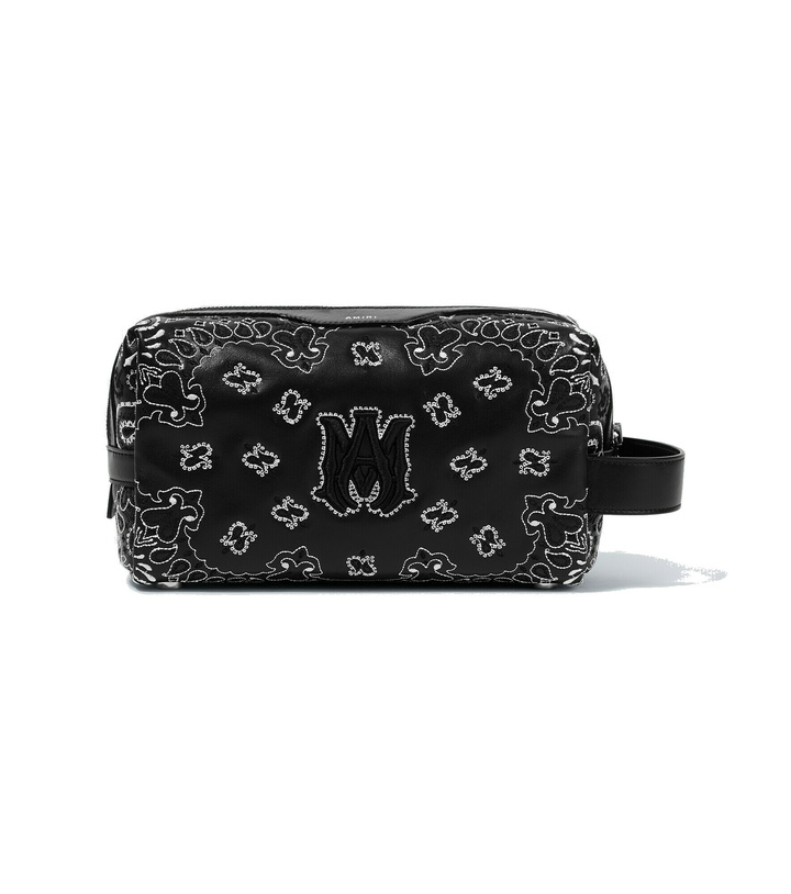 Photo: Amiri - Bandana leather toiletry bag