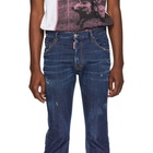 Dsquared2 Blue Cropped Flare Jeans