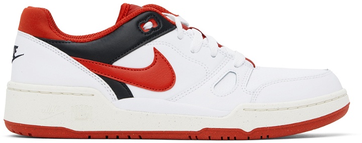 Photo: Nike White & Red Full Force Low Sneakers