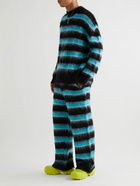 Marni - Striped Mohair-Blend Sweater - Black