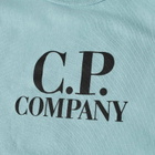 C.P. Company Undersixteen Women's Logo Crew Sweat in Mineral Blue