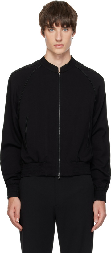 Photo: AARON ESH Black Varsity Jacket
