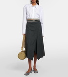Loewe Cropped cotton poplin shirt