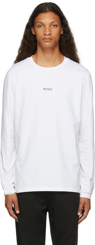 Photo: Boss White Tchark 1 Long Sleeve T-Shirt