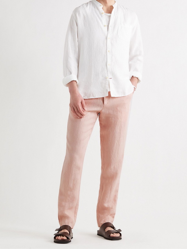 Photo: ORLEBAR BROWN - Griffon Linen Trousers - Pink