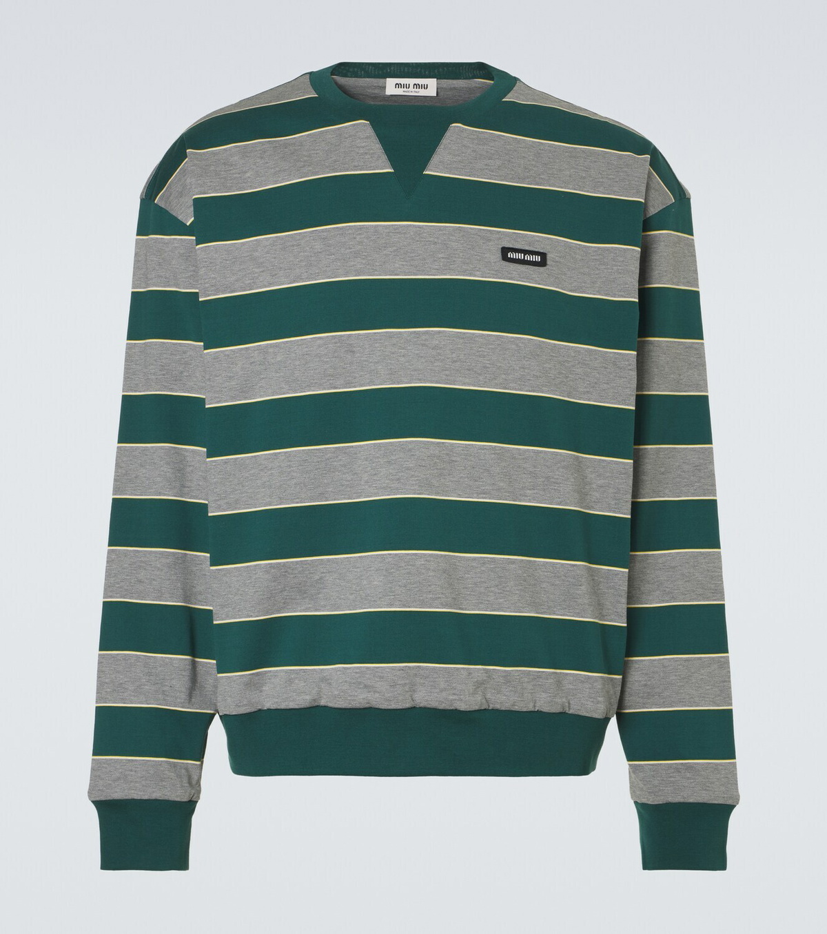 Miu Miu Striped cotton jersey sweatshirt