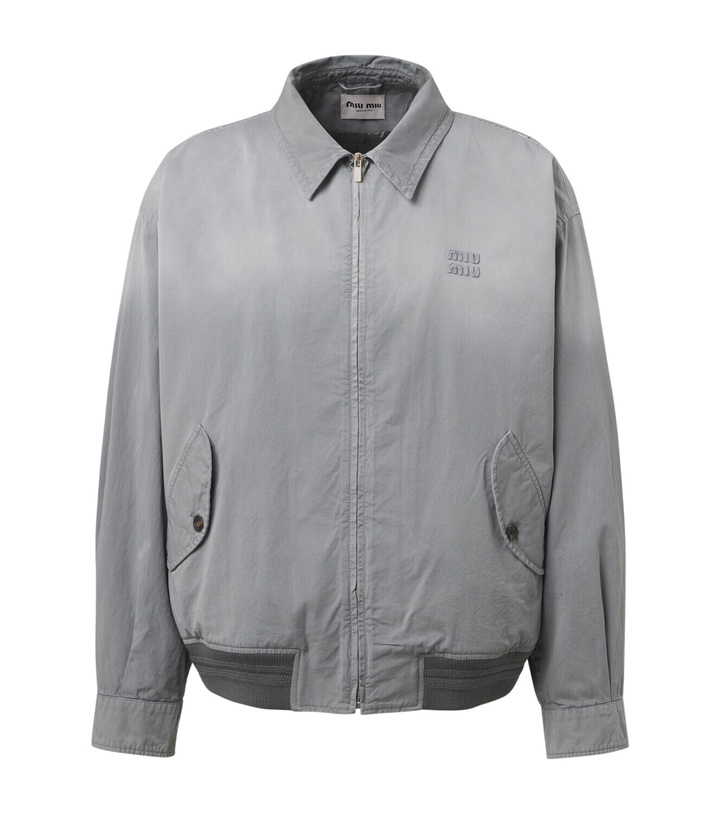 Photo: Miu Miu Cotton gabardine blouson jacket