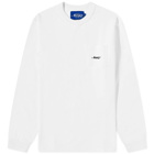 Awake NY Men's Long Sleeve Classic Logo Pocket T-Shirt in White