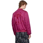Moschino Pink Double Question Mark Bomber Jacket