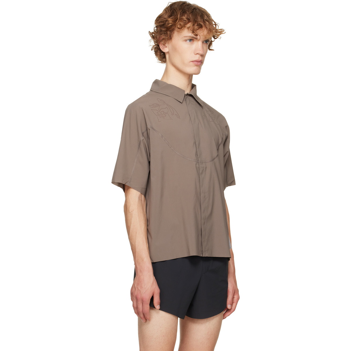 Satisfy Taupe PeaceShell River Short Sleeves Shirt