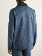 Loro Piana - Conley Corduroy-Trimmed Austin Denim Jacket - Blue