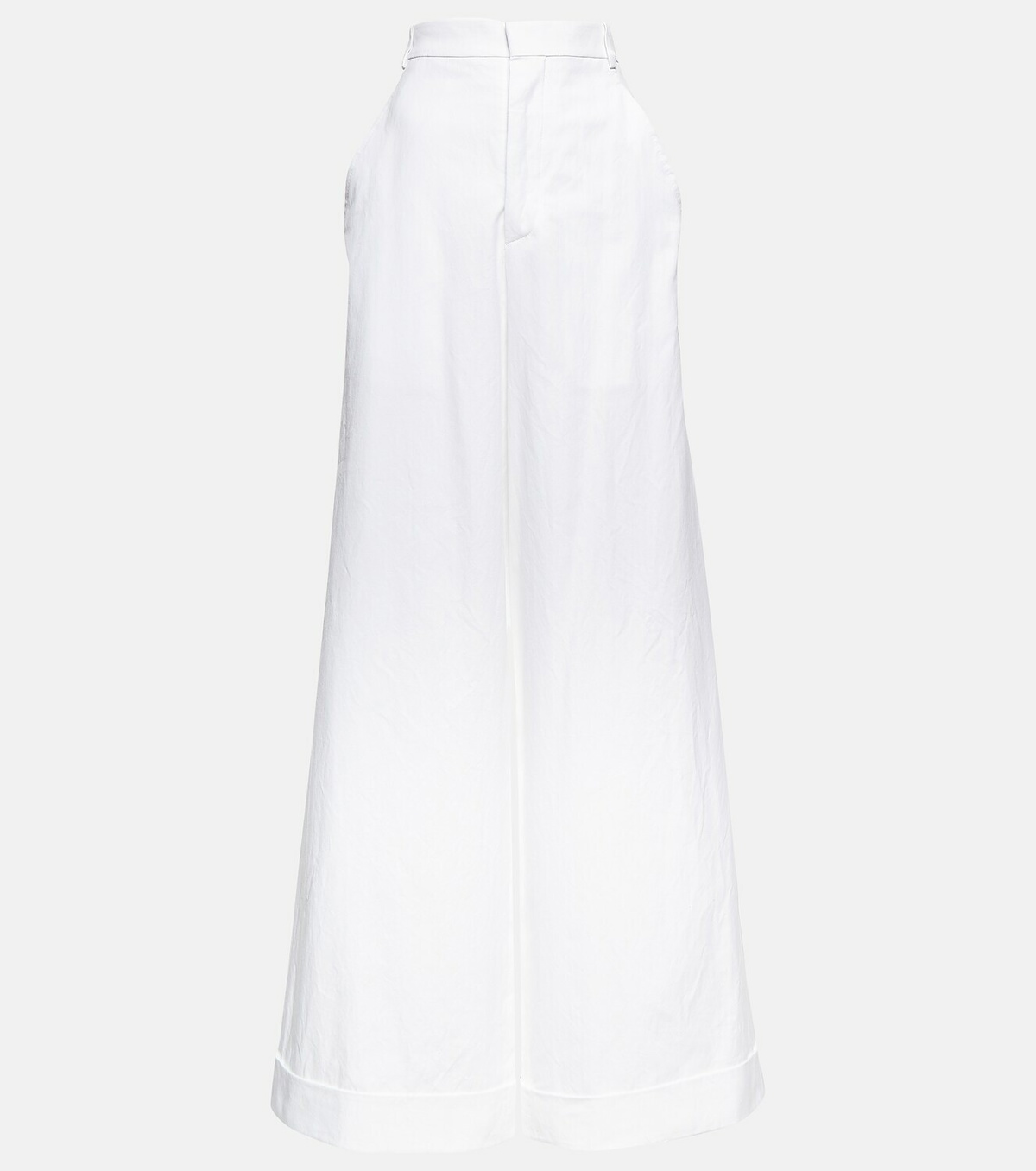 【Ann Demeulemeester】 Dorotheeワイドレッグコットンキャンバ Ann Demeulemeester - Dorothee wide-leg cotton canvas pants