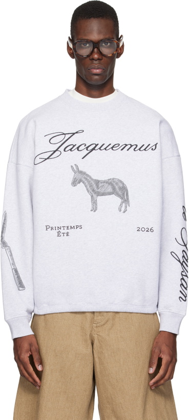 Photo: JACQUEMUS Gray 'The Âne' Sweatshirt