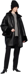 Teurn Studios SSENSE Exclusive Black Boelos Leather Jacket