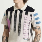 Les Deux Men's Prince Intarsia Knitted Polo in Light Ivory