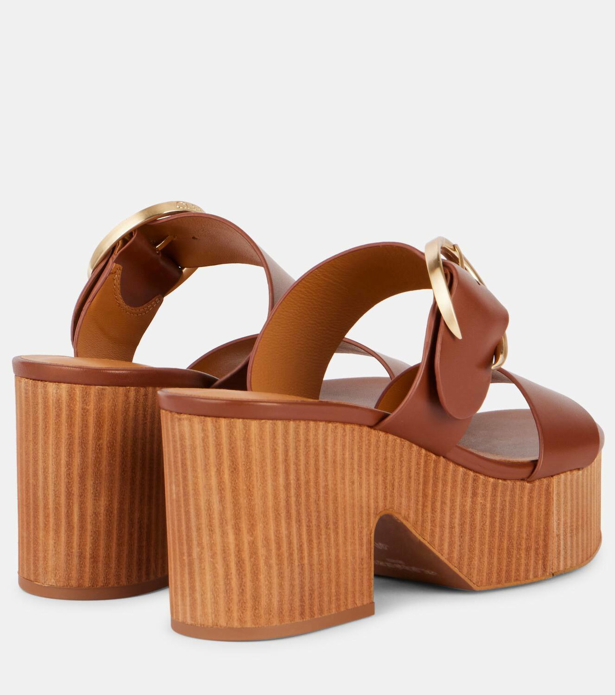 Clergerie Chance leather platform mules