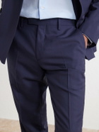 Mr P. - Straight-Leg Houndstooth Wool Suit Trousers - Blue
