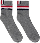Thom Browne Gray Striped Socks