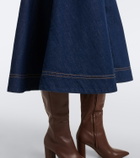 Zimmermann Belted denim midi skirt